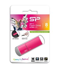 Silicon Power SP008GBUF2U05V1H Ultima U05, 8 GB, USB Type-A, 2.0, Cap, 9.2 g, Pink