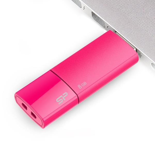 Silicon Power SP008GBUF2U05V1H Ultima U05, 8 GB, USB Type-A, 2.0, Cap, 9.2 g, Pink - Afbeelding 2