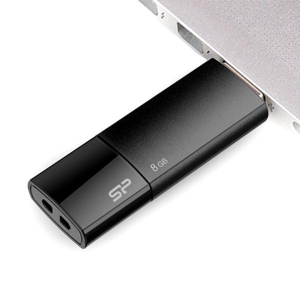 Silicon Power SP008GBUF2U05V1K Ultima U05, 8 GB, USB Type-A, 2.0, Cap, 9.2 g, Black - Afbeelding 4