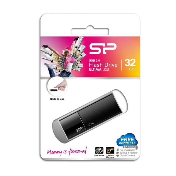 Silicon Power SP032GBUF2U05V1K Ultima U05, 32 GB, USB Type-A, 2.0, Slide, 9.2 g, Black - Afbeelding 4