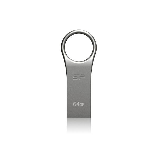 Silicon Power SP008GBUF2F80V1S Firma F80,USB2.0, 8 GB, USB Type-A, 2.0, Capless, 5.9 g, Grey, Silver