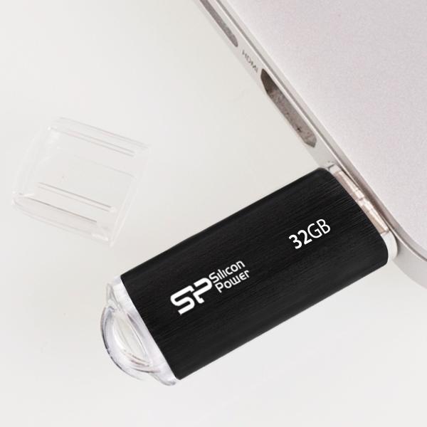 Silicon Power SP032GBUF2M01V1K Ultima â¡, 32 GB, USB Type-A, 2.0, Cap, 10 g, Black - Afbeelding 3