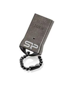 Silicon Power SP008GBUF2T01V1K 8GB Touch T01, 8 GB, USB Type-A, 2.0, Capless, 2.6 g, Black