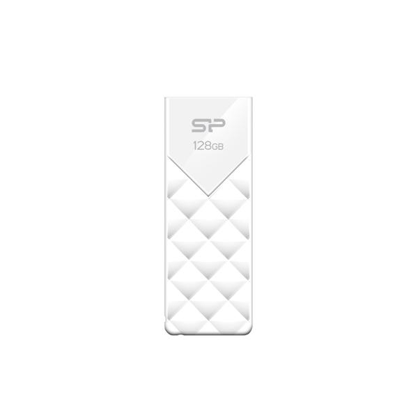 Silicon Power SP128GBUF3B03V Blaze B03, 128 GB, USB Type-A, 3.2 Gen 1 (3.1 Gen 1) Slide, White