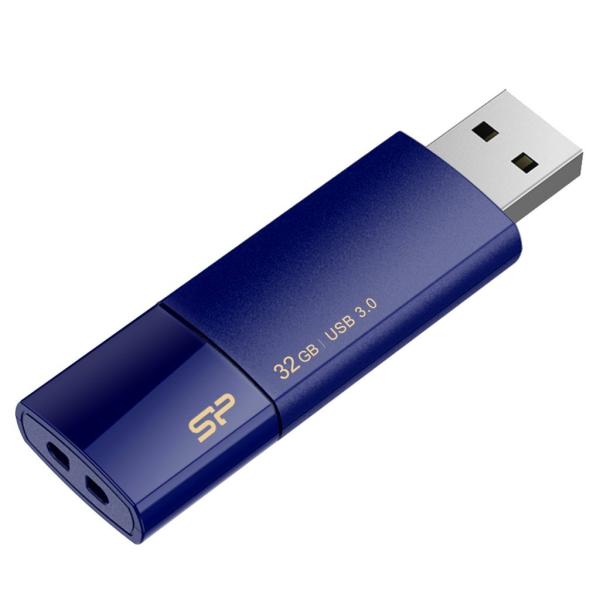 Silicon Power SP032GBUF3B05V1D Blaze B05, 32 GB, USB Type-A, 3.2 Gen 1 (3.1 Gen 1) Slide, Blue - Afbeelding 2