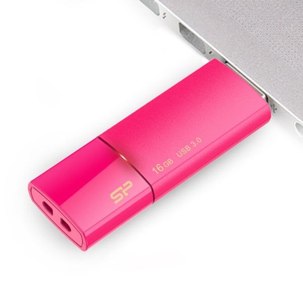 Silicon Power SP016GBUF3B05V1H Blaze B05, 16 GB, USB Type-A, 3.2 Gen 1, Slide, 9.2 g, Pink - Afbeelding 4