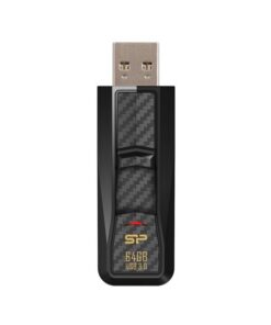 Silicon Power SP064GBUF3B50 Blaze B50, 64 GB, USB Type-A, 3.2 Gen 1 (3.1 Gen 1) Slide, 8.3 g, Black