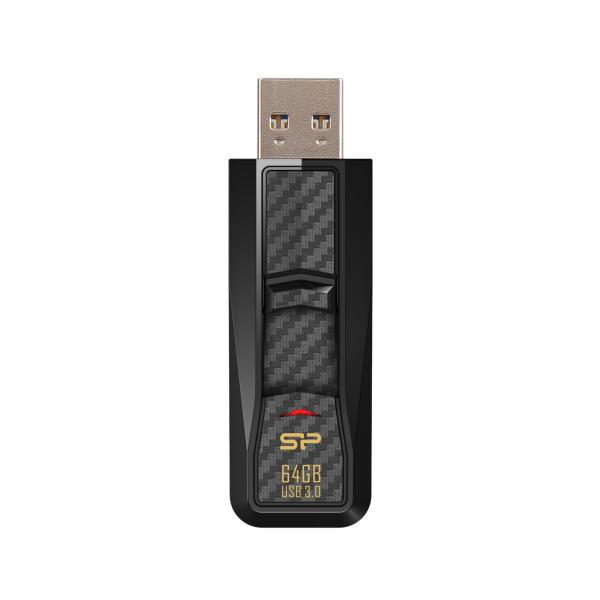 Silicon Power SP064GBUF3B50 Blaze B50, 64 GB, USB Type-A, 3.2 Gen 1 (3.1 Gen 1) Slide, 8.3 g, Black