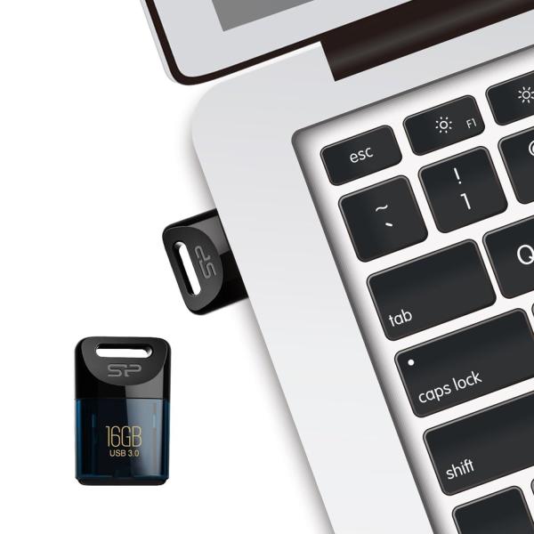 Silicon Power SP016GBUF3J06V1D Jewel J06, 16 GB, USB Type-A, 3.2 Gen 1 (3.1 Gen 1) Cap, 3.6 g, Blue - Afbeelding 4