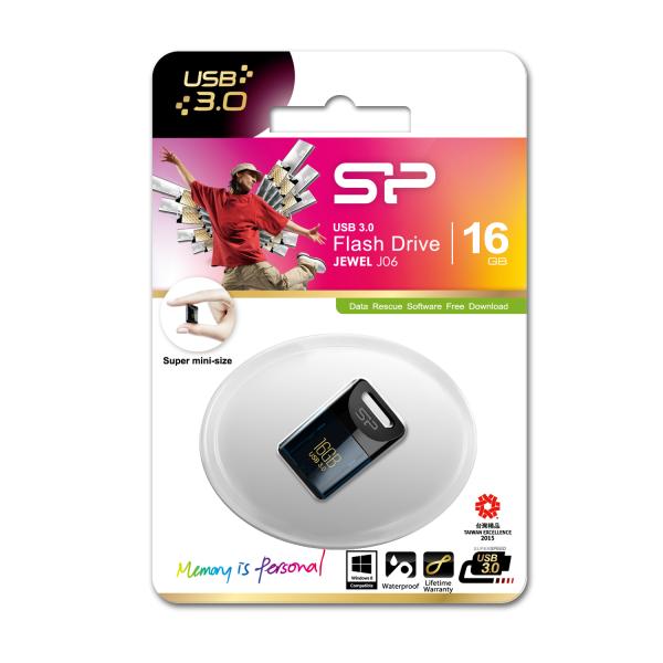 Silicon Power SP016GBUF3J06V1D Jewel J06, 16 GB, USB Type-A, 3.2 Gen 1 (3.1 Gen 1) Cap, 3.6 g, Blue - Afbeelding 5