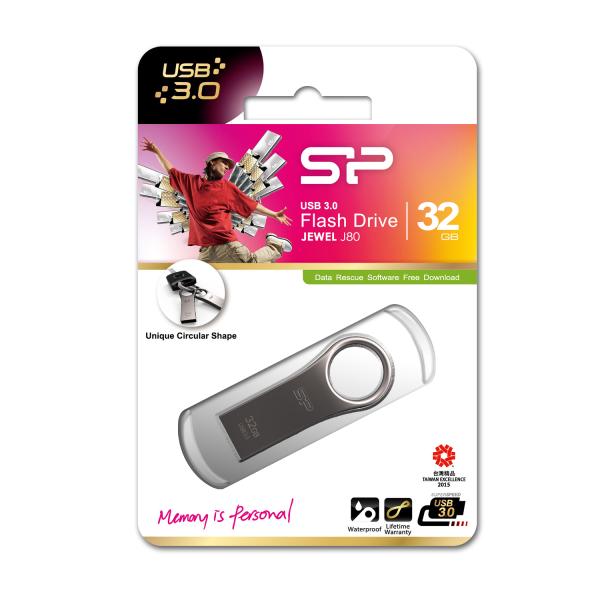 Silicon Power SP032GBUF3J80V1T Jewel J80, 32GB, USB Type-A, 3.2 Gen 1 (3.1 Gen 1) Capless, Titanium - Afbeelding 5
