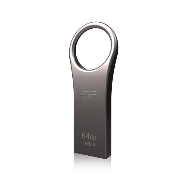 Silicon Power SP064GBUF3J80V1T Jewel J80, 64GB, USB Type-A, 3.2 Gen 1 (3.1 Gen 1) Capless, Titanium