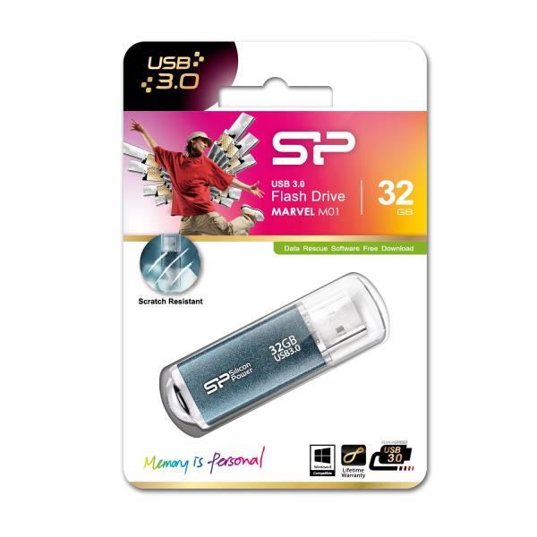 Silicon Power SP032GBUF3M01V1B Marvel M01, 32 GB, USB Type-A, 3.2 Gen 1 (3.1 Gen 1) Cap, Blue - Afbeelding 4