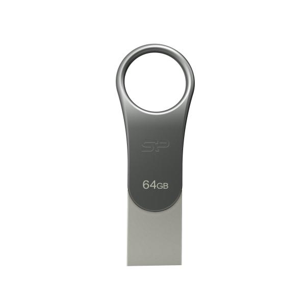 Silicon Power SP064GBUC3C80V1S Mobile C80, 64 GB, USB Type-A / USB Type-C, 3.2 Gen 1, Capless, Titan