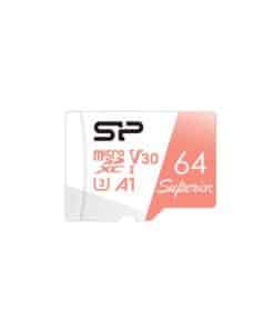 Silicon Power SP064GBSTXDV3V20SP Superior, 64 GB, MicroSDXC, Class 10, UHS-I, 100 MB/s, 80 MB/s
