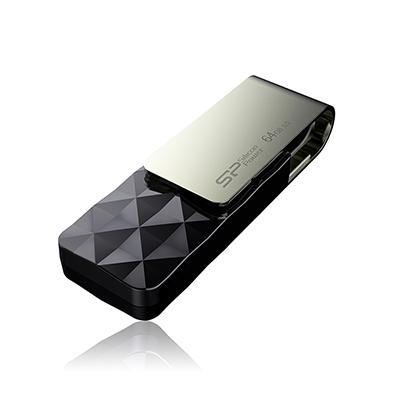 Silicon Power SP008GBUF3B30V1K Blaze B30, 8 GB, USB Type-A, 3.2 Gen 1, Swivel, Silver - Afbeelding 2