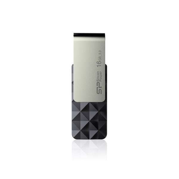 Silicon Power SP016GBUF3B30V1K Blaze B30, 16 GB, USB Type-A, 3.2 Gen 1, Capless, Black - Afbeelding 3