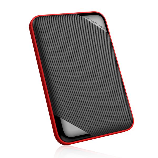 Silicon Power SP040TBPHD62LS3K Armor A62, 4 TB, 2.5", USB 3.2 Gen 1, Black, Red