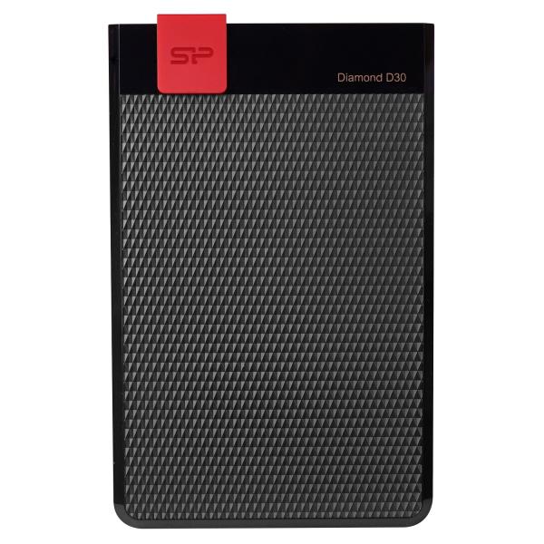 Silicon Power SP010TBPHDD3SS3K Diamond D30 portable HDD, 1 TB, 2.5", USB 3.2 Gen 1, Black, Red - Afbeelding 2