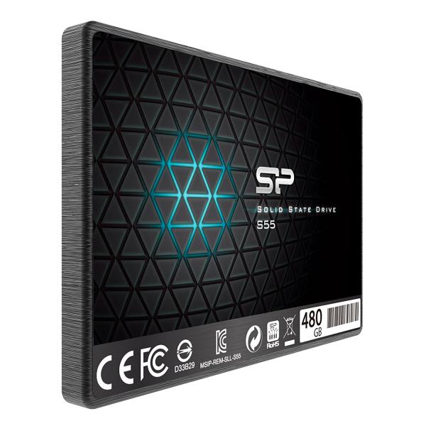Silicon Power SP480GBSS3S55S25 Slim S55 SSD, 480 GB, 2.5", SATA3, 6 Gbit/s, SLC, 560/ 500 MB/s, Blue - Afbeelding 2