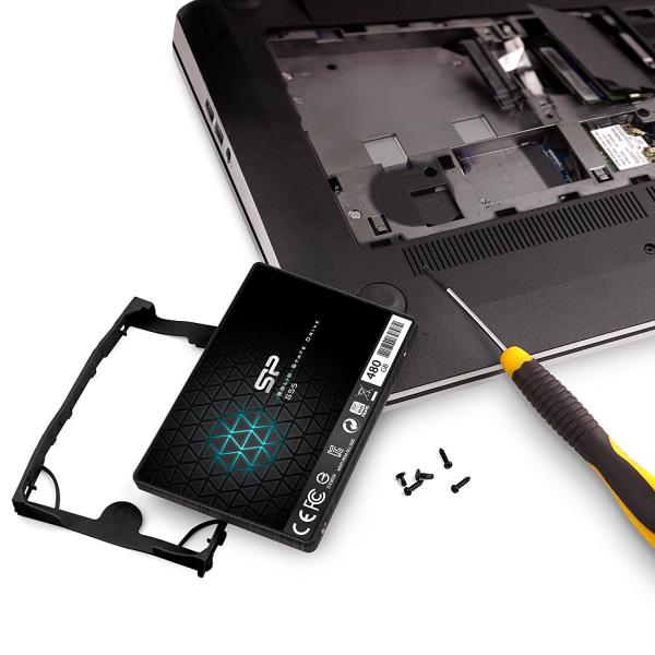 Silicon Power SP480GBSS3S55S25 Slim S55 SSD, 480 GB, 2.5", SATA3, 6 Gbit/s, SLC, 560/ 500 MB/s, Blue - Afbeelding 4