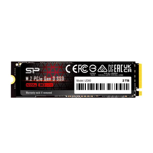 Silicon Power SP500GBP34UD8005 UD80 SSD, 500 GB, M.2, PCie Gen 3x4, 3400 MB/s, 3d NAND, SLC Cache - Afbeelding 5