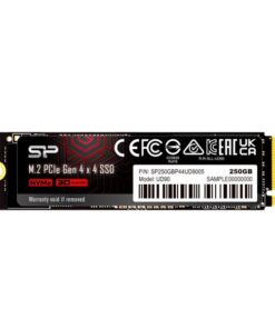 Silicon Power SP250GBP44UD9005 UD90 SSD, 250 GB, M.2, PCIe Gen 4x4, 4800 MB/s, 3D NAND