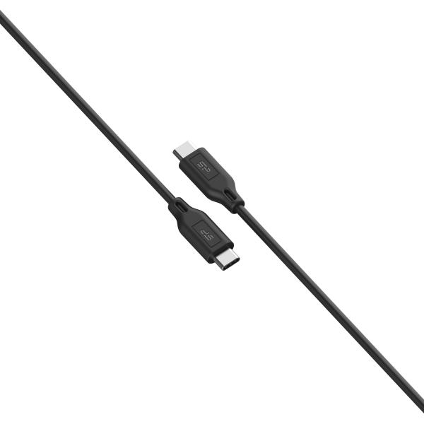 Silicon Power SP1M0ASYLK15CC1K LK15CC, 1 m, USB Type-C => USB Type-C, 480 Mbit/s, Black - Afbeelding 2