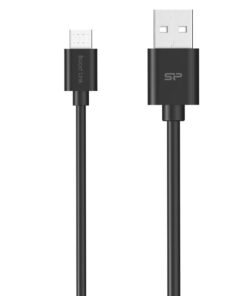 Silicon Power SP1M0ASYLK10AB1K LK10AB, 1 m, USB A, Micro-USB B, USB 2.0, 480 Mbit/s, Black