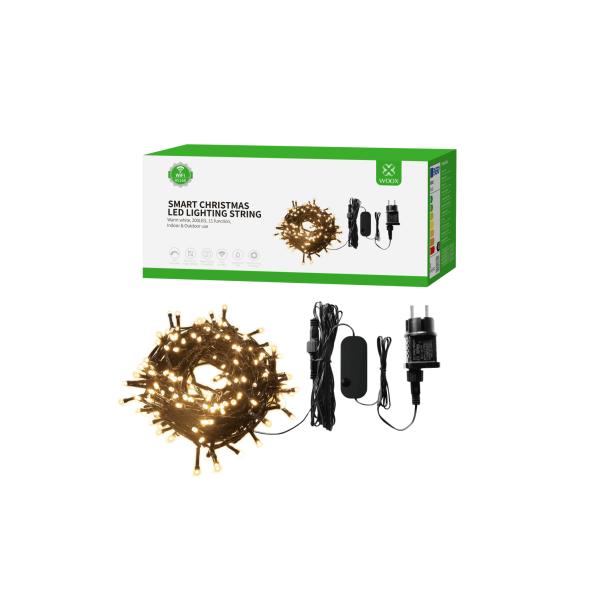 WOOX R5168 Slimme Kerstverlichting Wi-Fi 20 meter, 200leds, 230 lumen, warm-wit met dim en geluid - Afbeelding 2