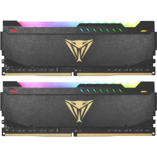 Patriot PVSR416G360C8K V4S Viper Steel RGB DIMM Kit, 16GB, DDR4, 3600MHz, CL18, BLACK HS