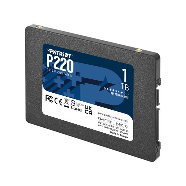 Patriot P220S1TB25 P220 SSD, 1TB, 2.5", SATA3, 6 Gbps - Afbeelding 2