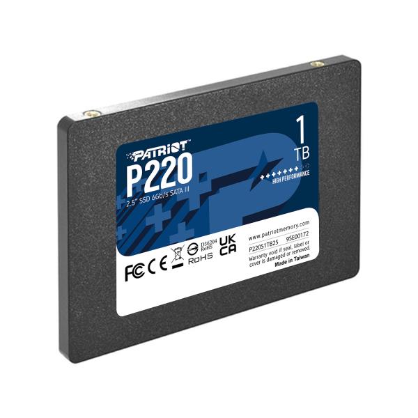 Patriot P220S1TB25 P220 SSD, 1TB, 2.5", SATA3, 6 Gbps - Afbeelding 3