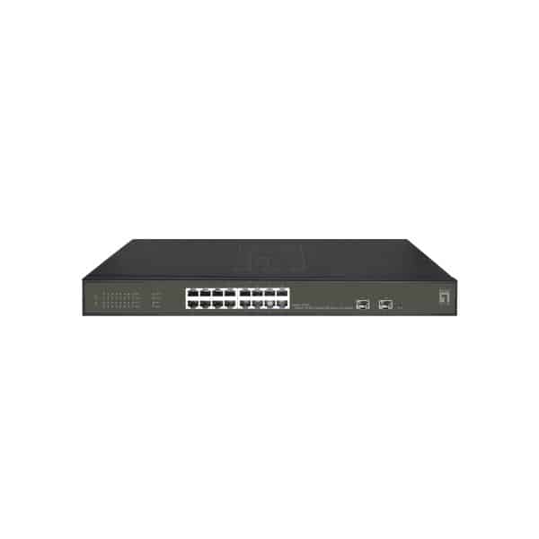 LevelOne GES-2118P netwerk-switch Managed L2 Gigabit Ethernet (10/100/1000) Power over Ethernet (PoE) Zwart - Afbeelding 2