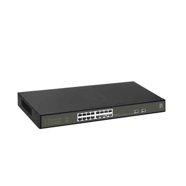 LevelOne GES-2118P netwerk-switch Managed L2 Gigabit Ethernet (10/100/1000) Power over Ethernet (PoE) Zwart - Afbeelding 5