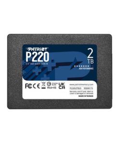 Patriot P220S2TB25 P220 SSD, 2TB, 2.5 inch, SATA3, 550/ 500 MB/s, Black