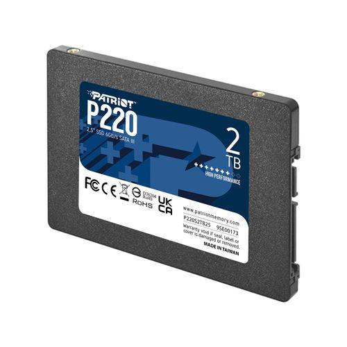 Patriot P220S2TB25 P220 SSD, 2TB, 2.5 inch, SATA3, 550/ 500 MB/s, Black - Afbeelding 3