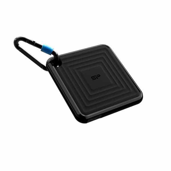 Silicon Power SP020TBPSDPC60CK PC60 Portable SSD, 2 TB, USB 3.2 gen2 Type-C, 540/ 500 MB/s, Black