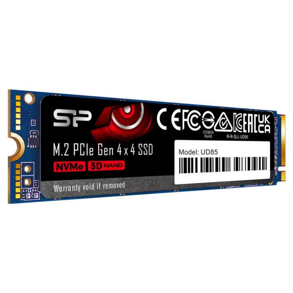 Silicon Power SP02KGBP44UD8505 UD85 SSD, 2000 GB, M.2, PCIe Gen 4x4, 3600 MB/s, 3D NAND, HBM, Black - Afbeelding 3