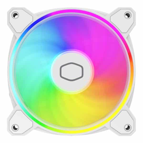 Cooler Master MFL-B2DW-21NP2-R2 MasterFan MF120 Halo2 White Edition, 120mm, 27 dB, 51.88 CFM, White - Afbeelding 2