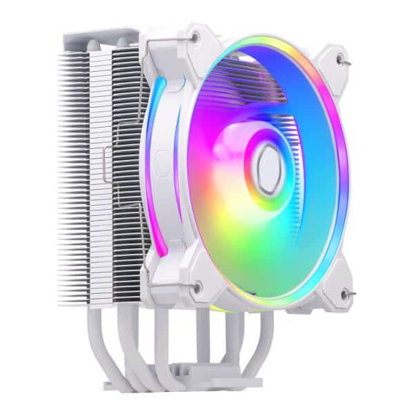 Cooler Master RR-S4WW-20PA-R1 Hyper 212 Halo White, 4-pin, ARGB, 120mm, 650-2050 RPM, 27 dBa (Max) - Afbeelding 2