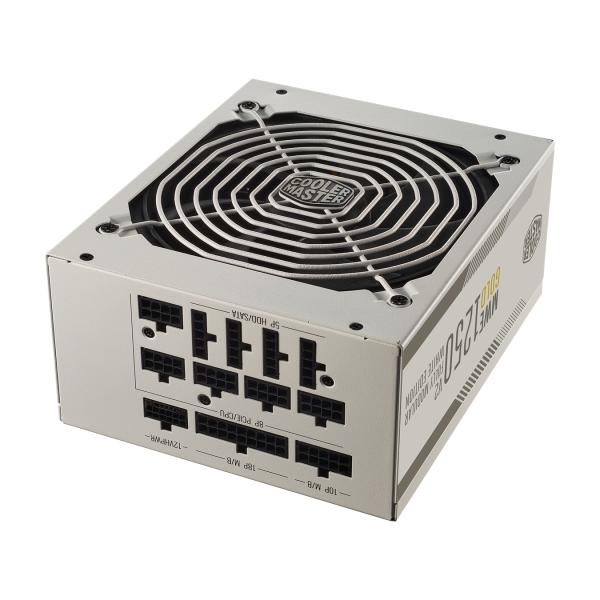 Cooler Master MPE-C501-AFCAG-3GEU MWE Gold 1250 V2 White, ATX3.0, 1250W, 90%, 140mm, 3x PCIe 6+2 - Afbeelding 3