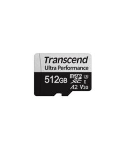 Transcend TS512GUSD340S 340S MicroSD w/ adaper, 512 GB, UHS-I U3 A2 Ultra Performance, 160/125 MB/s