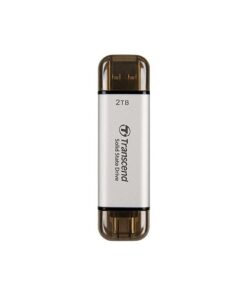 Transcend TS512GESD310S ESD310S External SSD, 512GB, USB 10Gbps, Type C/A, Silver, 1050 MB/s