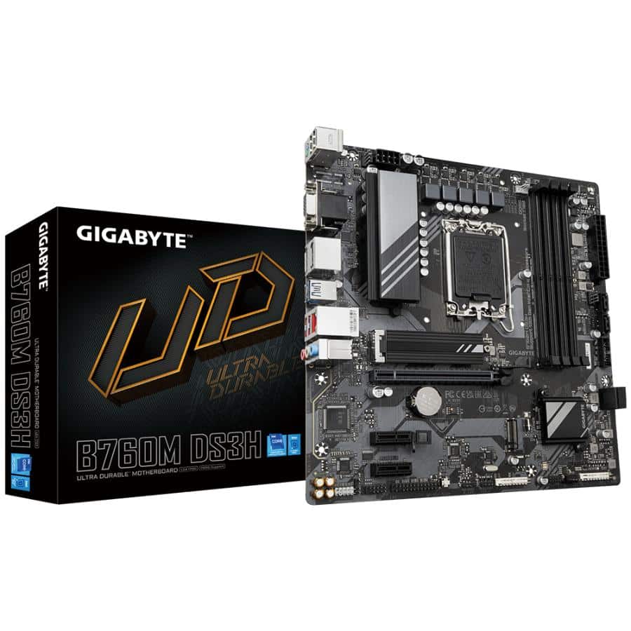 GIGABYTE B760M DS3H moederbord Intel B760 Express LGA 1700 micro ATX - Afbeelding 2