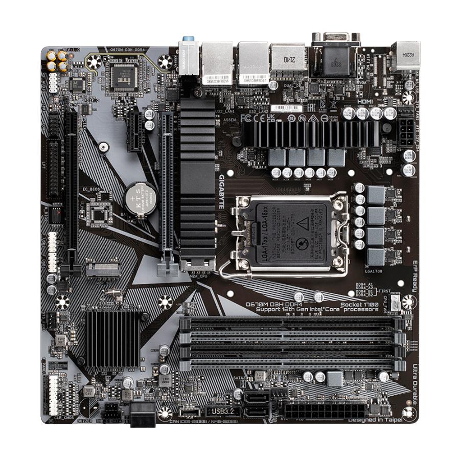 GIGABYTE Q670M D3H DDR4 moederbord Intel Q670 LGA 1700 micro ATX - Afbeelding 3