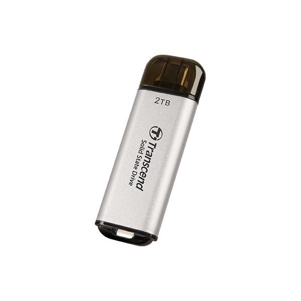 Transcend TS1TESD300S ESD300S External SSD, 1 TB, USB Type-C, 10 Gbps, 1050/ 950 MB/s, Silver - Afbeelding 2