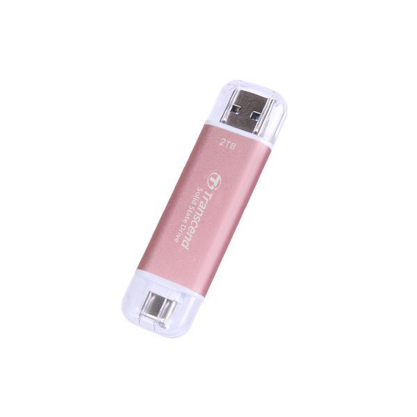 Transcend TS1TESD310P ESD310P External SSD, 1 TB, USB 10Gbps, Type C/A, 1050/ 950 MB/s, Pink - Afbeelding 2