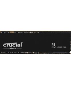 Crucial CT1000P3SSD8 P3 NVME SSD, 1 TB, M.2, PCIe 3.0, 3D NAND, 3500/ 3000 MB/s, Black