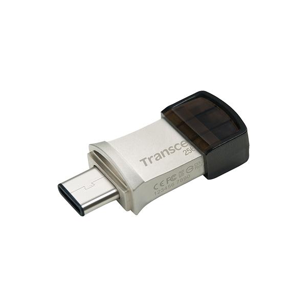 Transcend TS256GJF890S 890S OTG Pen Drive, 256 GB,USB3.1 Type-C&A, OTG, Silver - Afbeelding 2